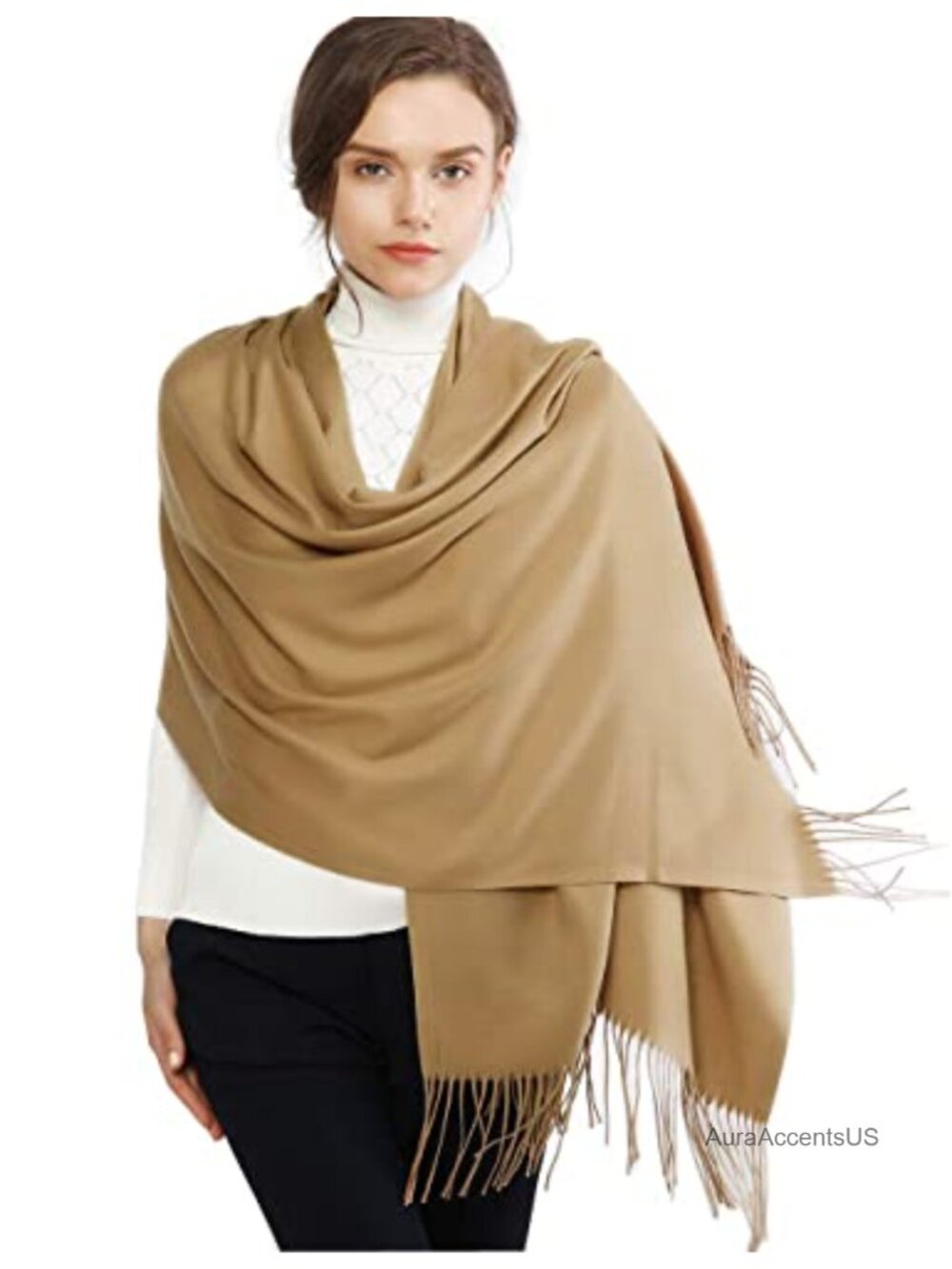 Fringe Shawl Wrap Pashmina Scarf 75x27 Polyester Blend Wedding Evening